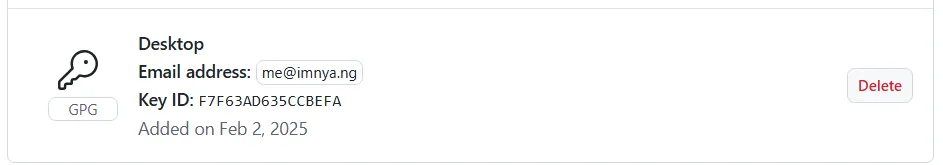 Github Verified Commit